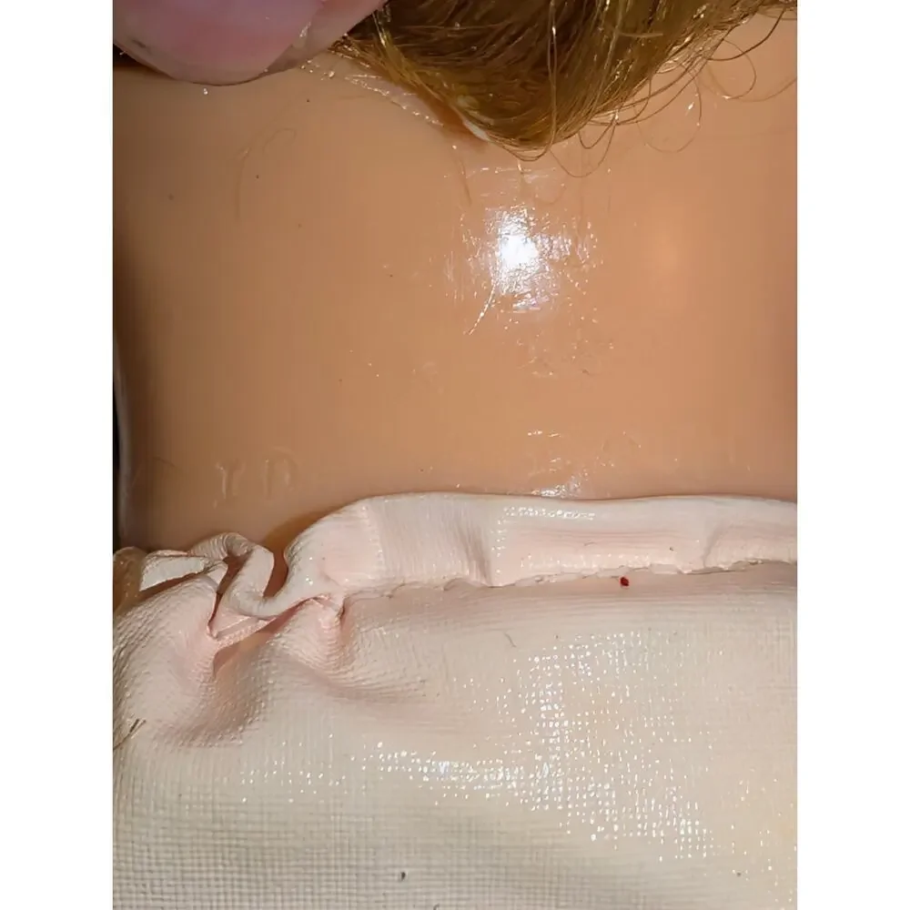 Vintage 1950's Ideal Big Beautiful Baby Doll Oil Cloth Body